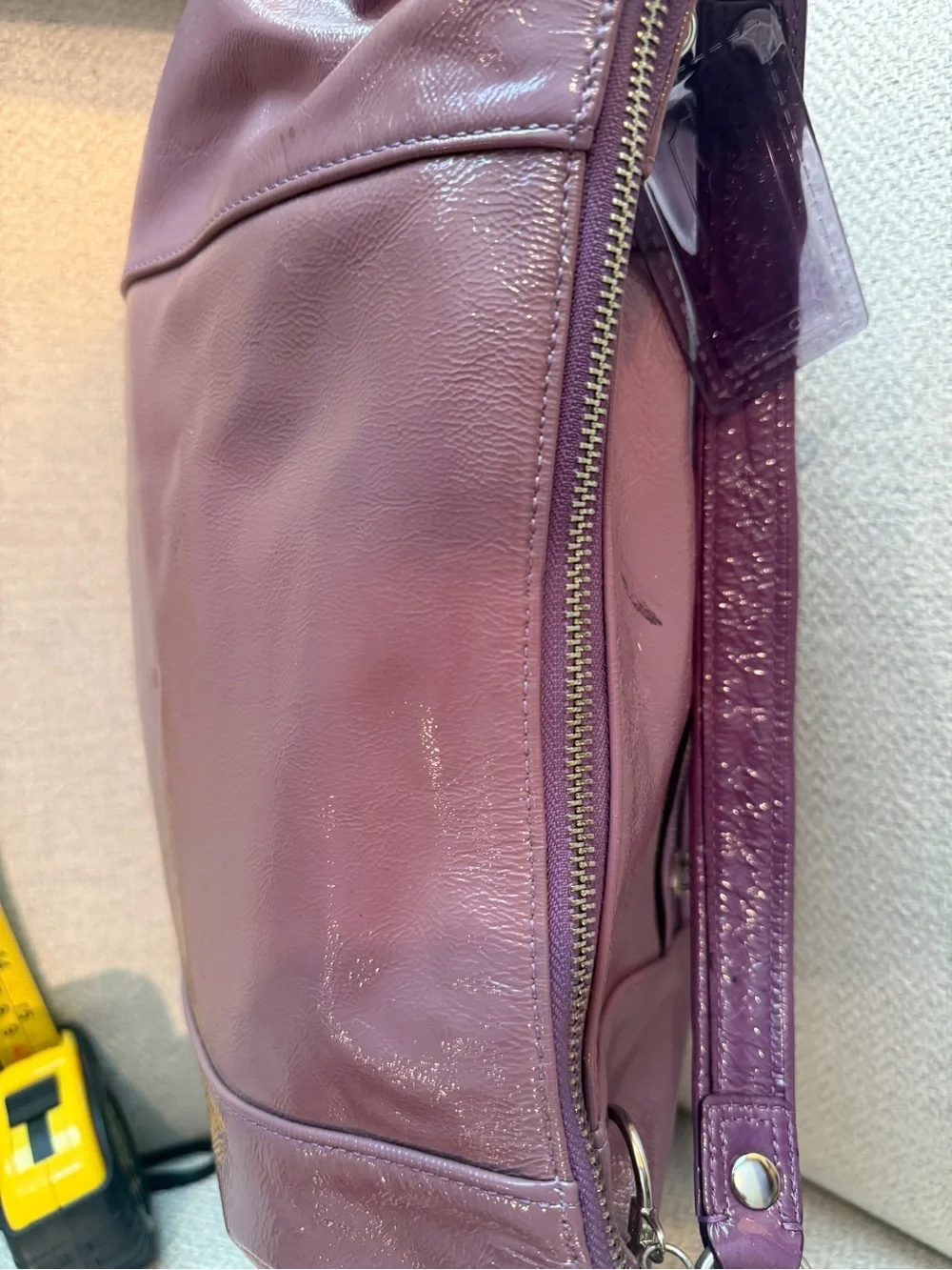 Coach Leather Hobo Bag - Plum Purple